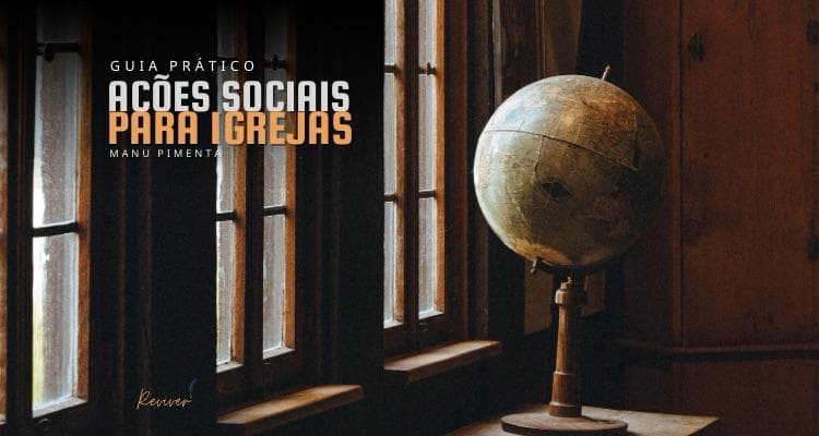Banner guia prático de ações sociais para igrejas